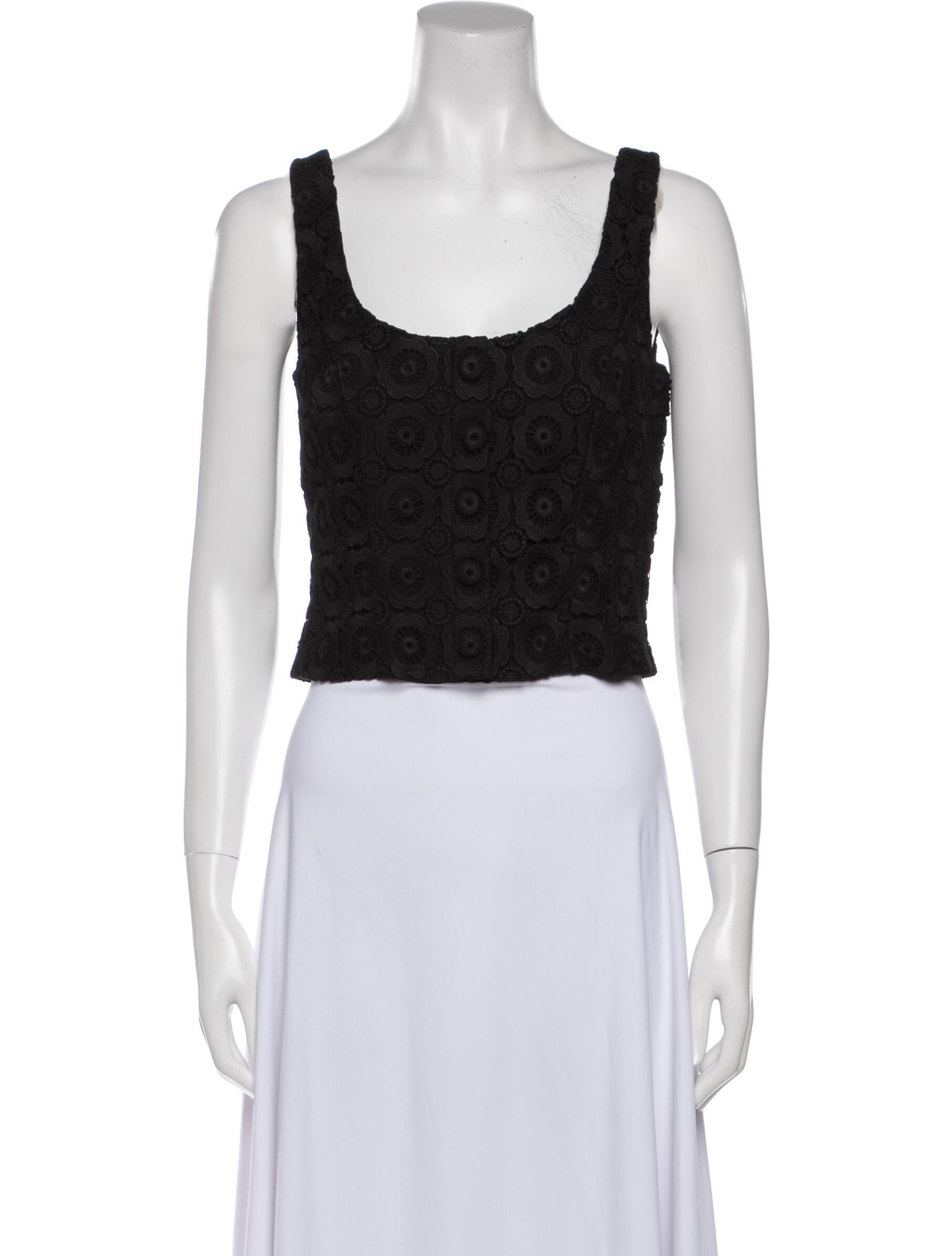 Moschino Couture Scoop Neck Sleeveless Crop Top