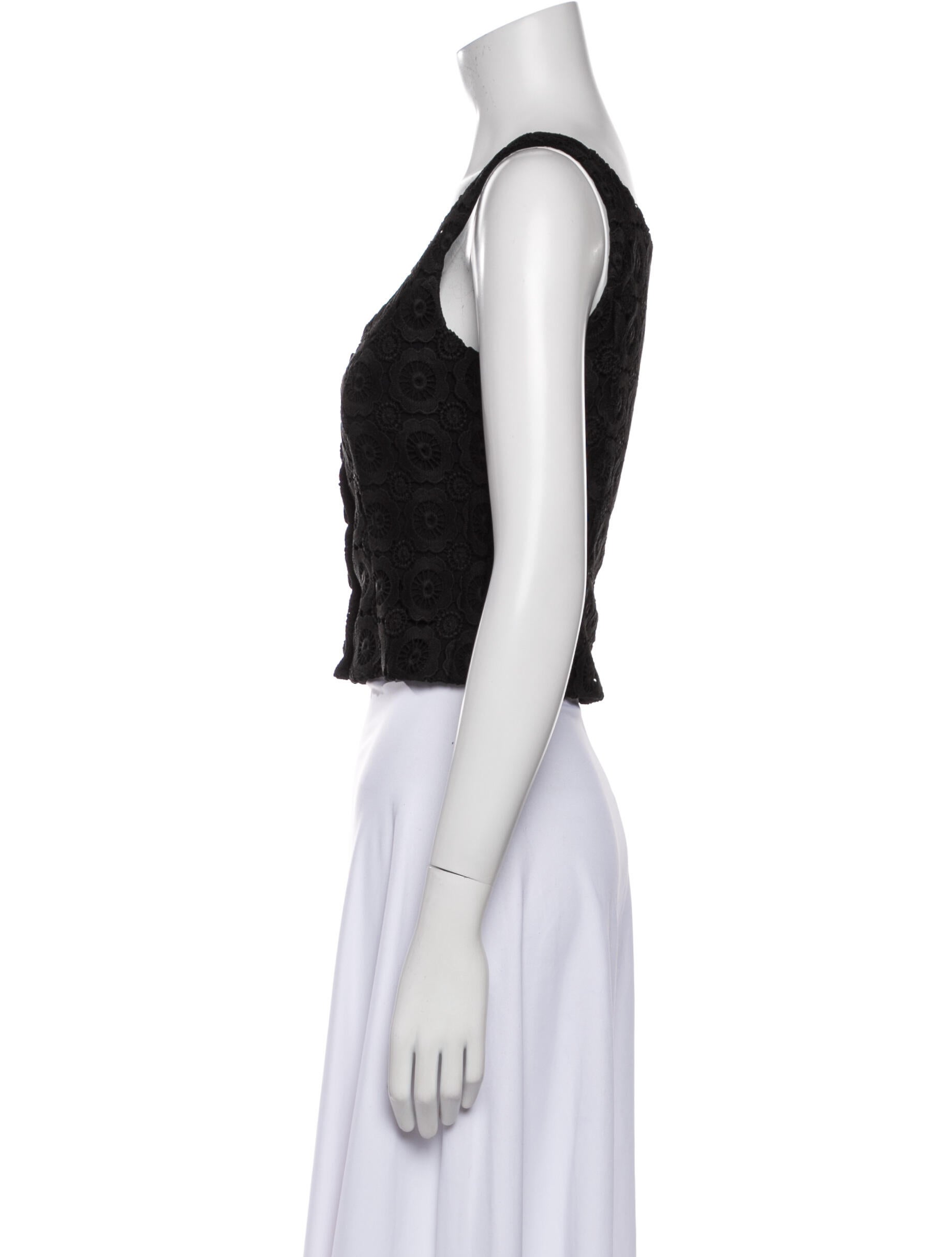 Moschino Couture Scoop Neck Sleeveless Crop Top