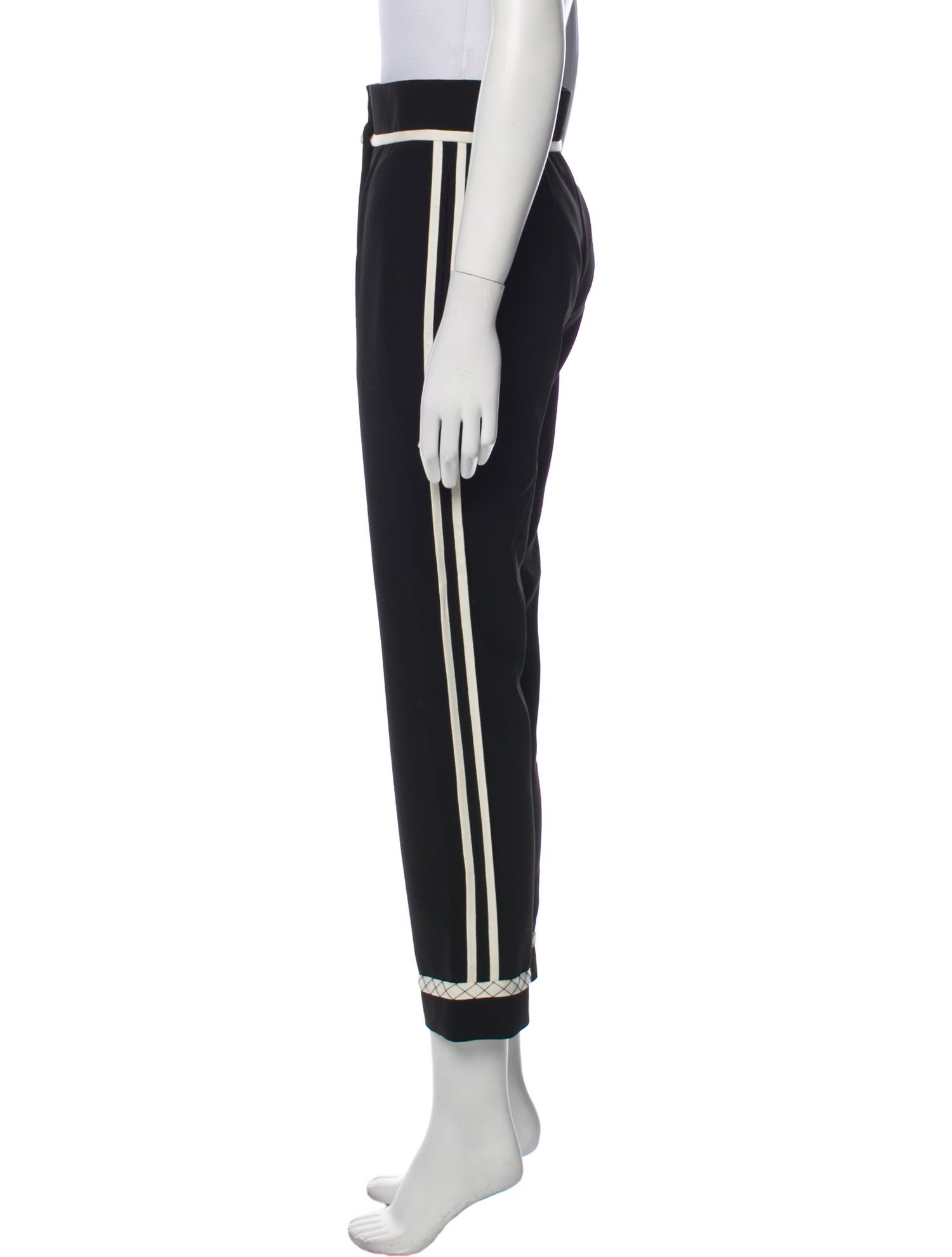 Moschino Couture Striped Straight Leg Pants