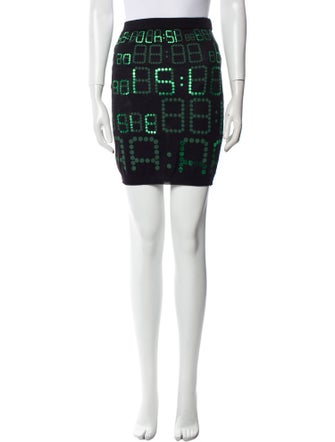 Moschino Couture Virgin Wool Mini Skirt