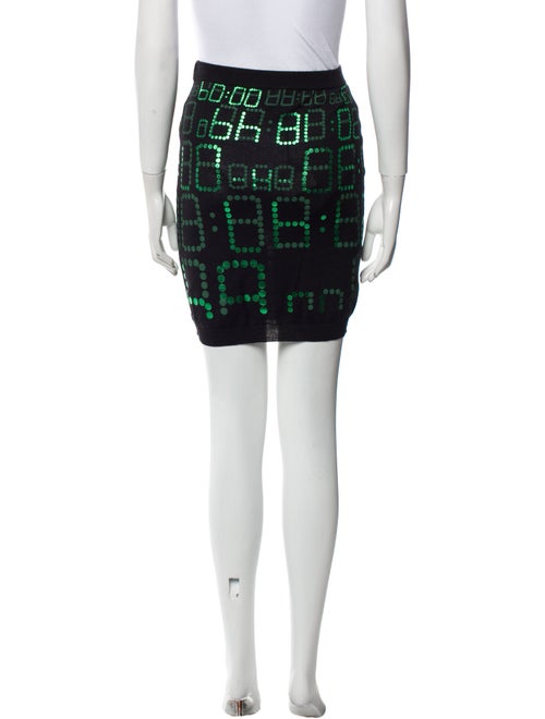 Moschino Couture Virgin Wool Mini Skirt