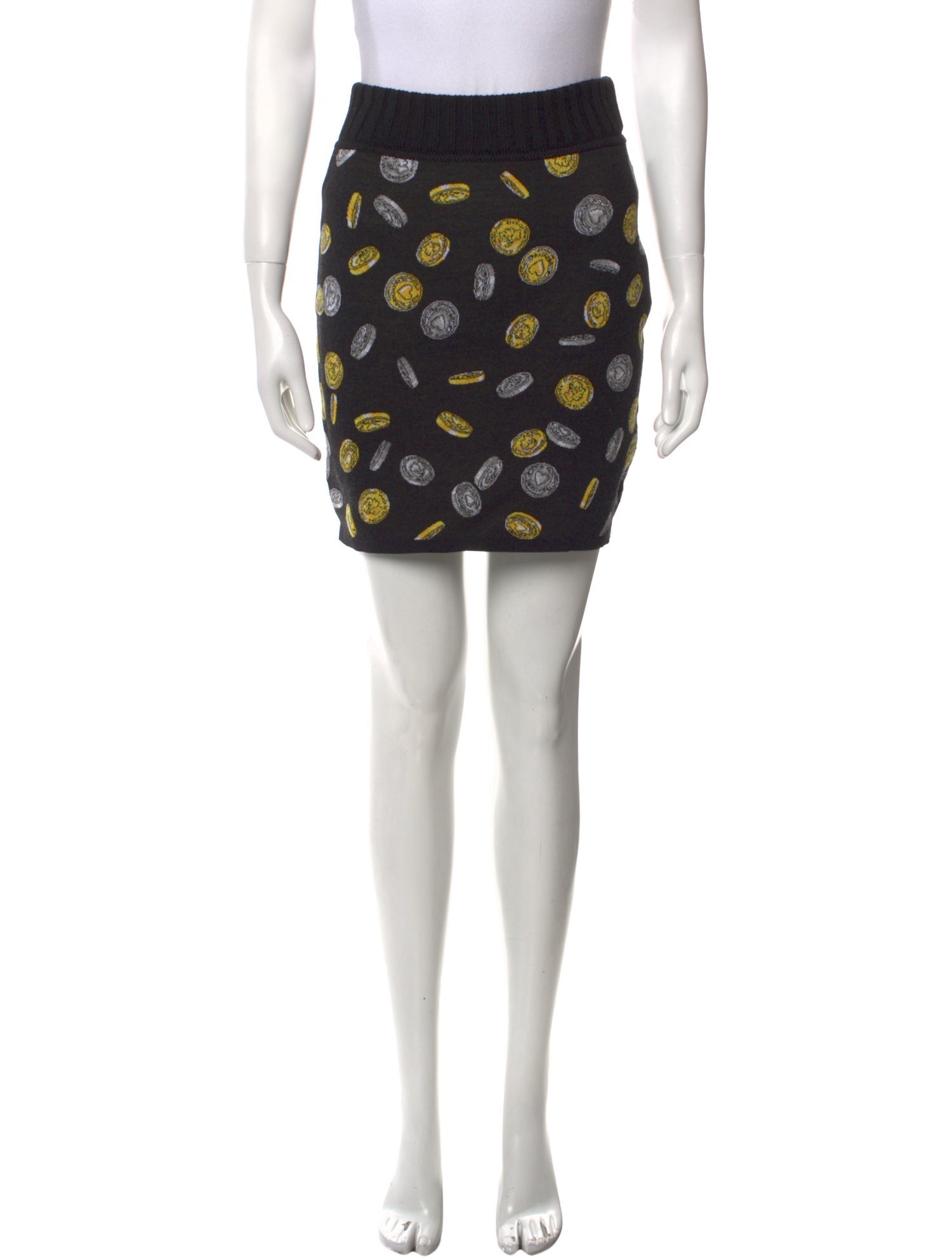 Moschino Couture Virgin Wool Mini Skirt