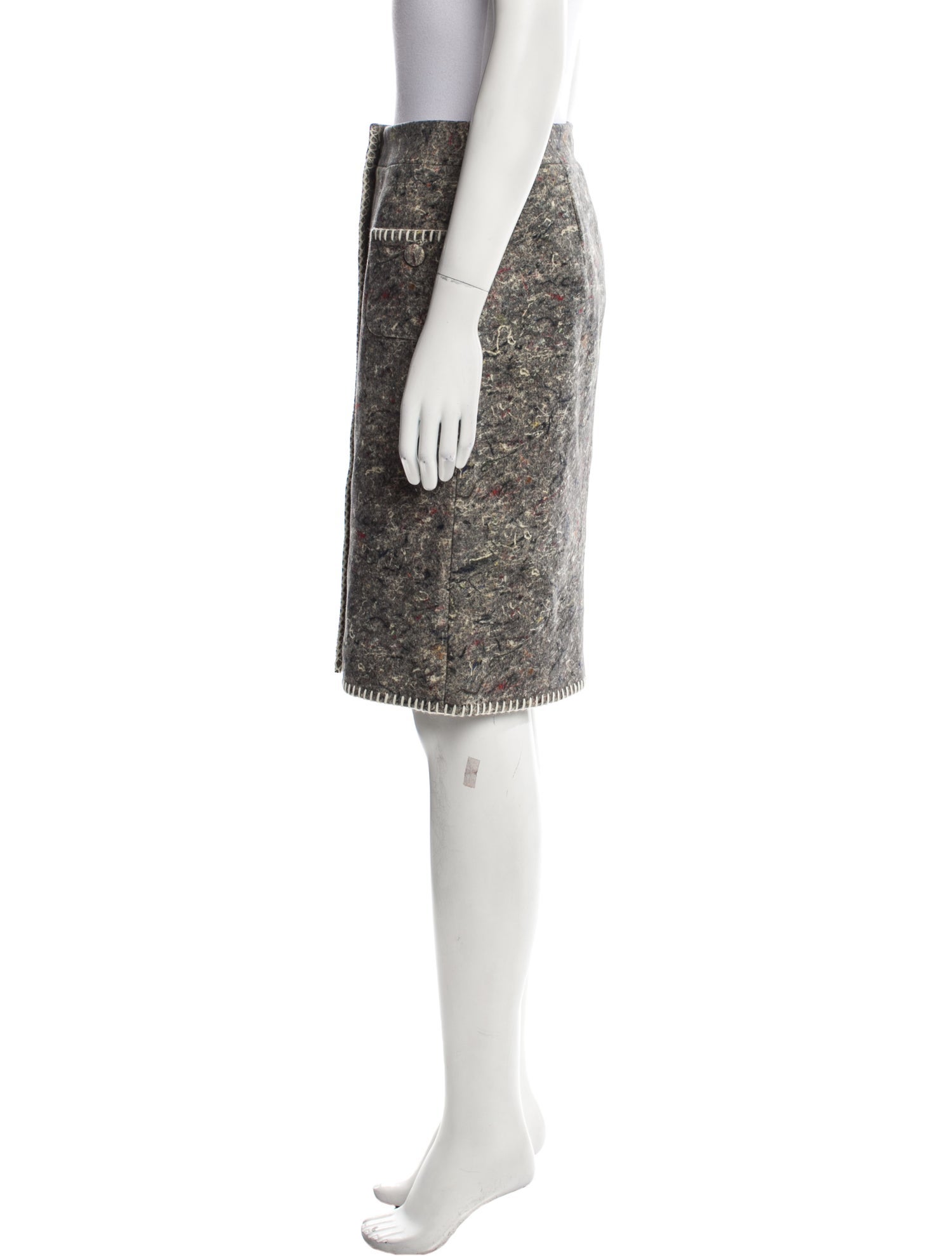 Moschino Couture Virgin Wool Knee-Length Skirt w/ Tags