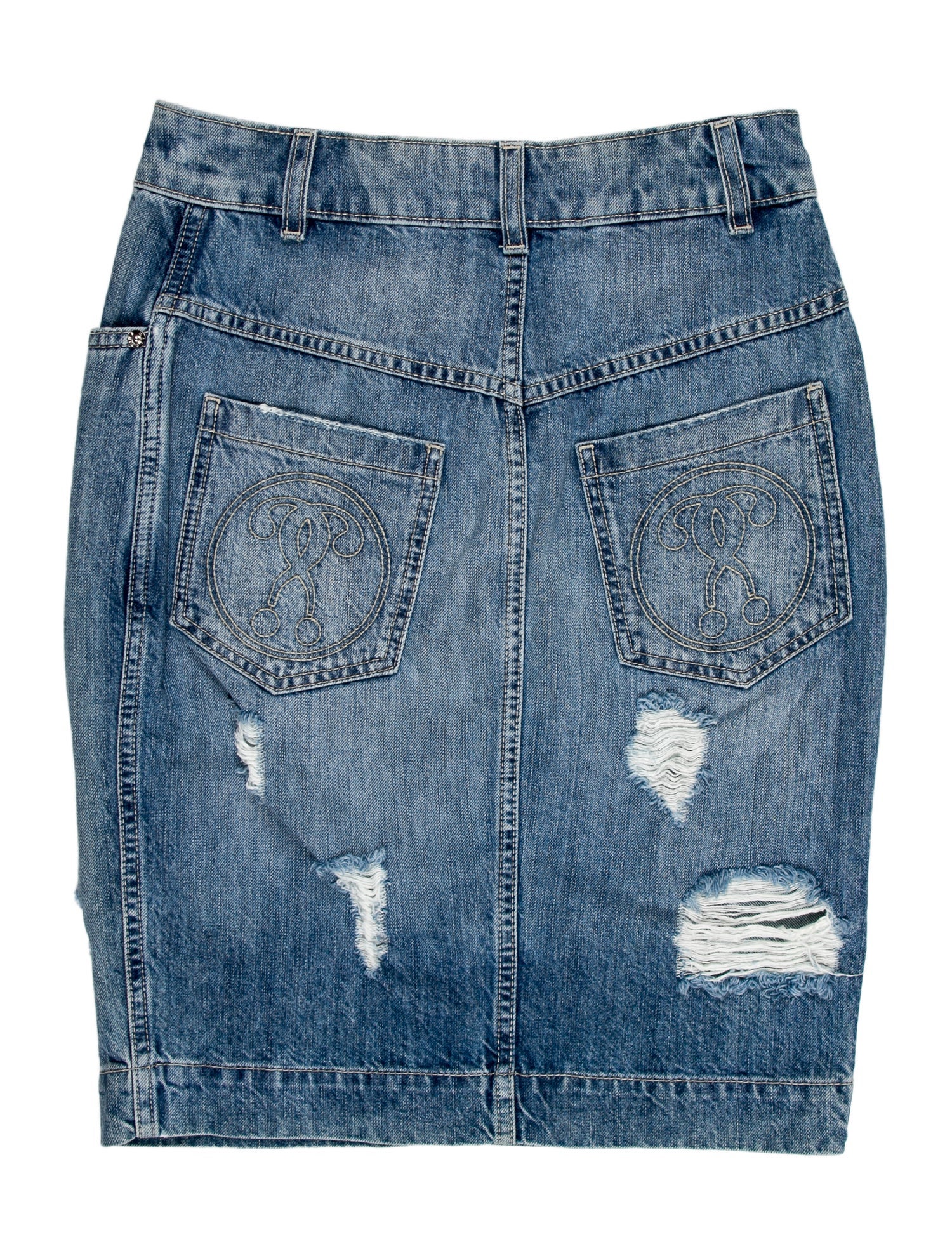 Moschino Couture Distressed Accents Knee-Length Skirt w/ Tags