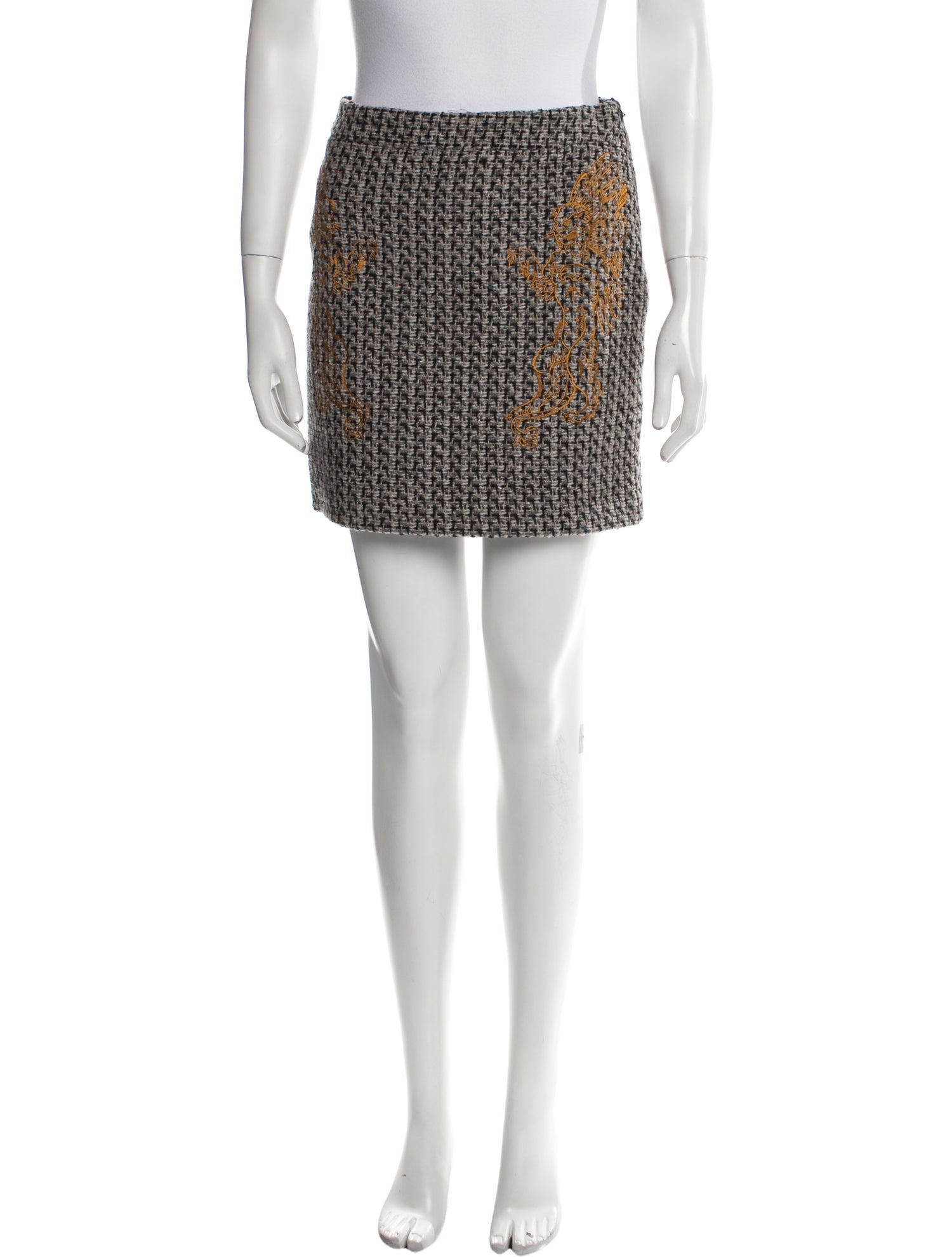Moschino Couture Tweed Pattern Mini Skirt w/ Tags