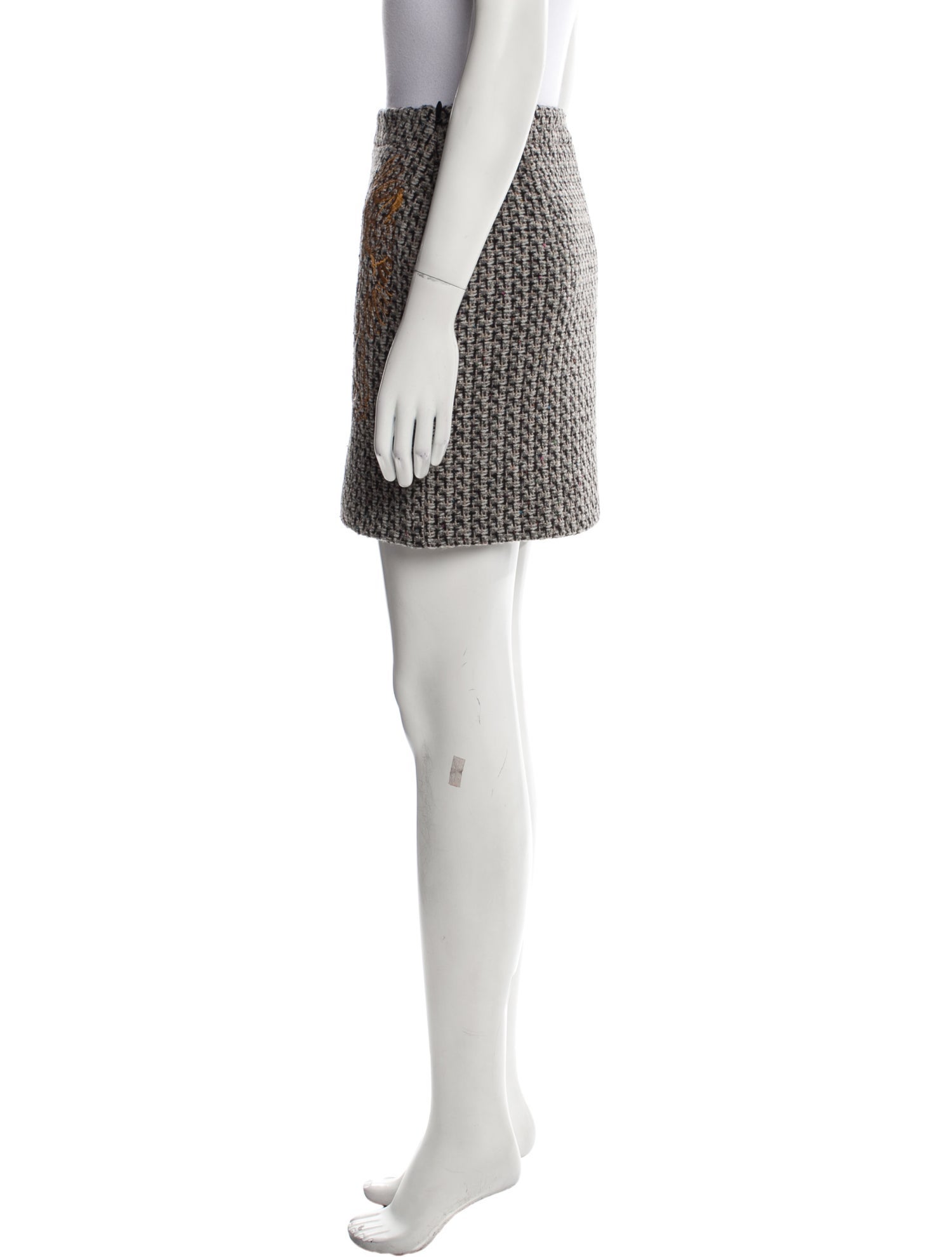 Moschino Couture Tweed Pattern Mini Skirt w/ Tags