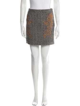 Moschino Couture Tweed Pattern Mini Skirt