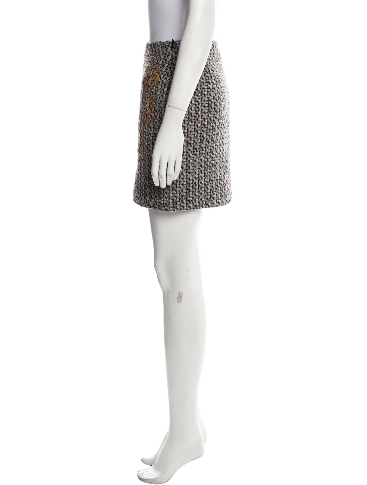 Moschino Couture Tweed Pattern Mini Skirt