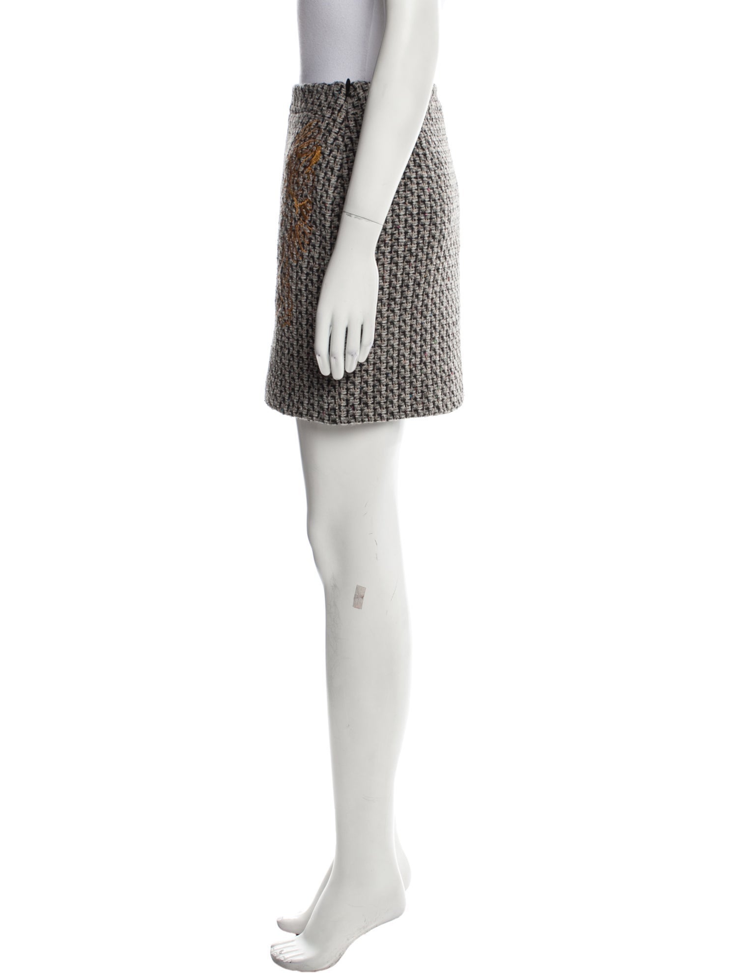 Moschino Couture Tweed Pattern Mini Skirt w/ Tags