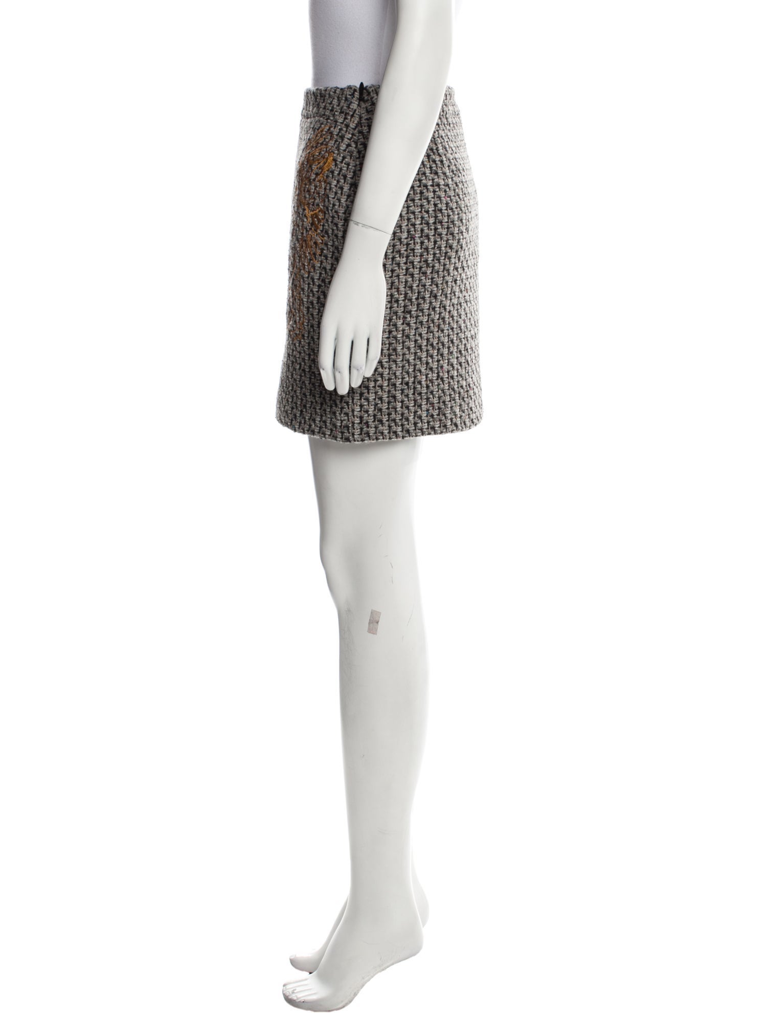 Moschino Couture Tweed Pattern Mini Skirt w/ Tags
