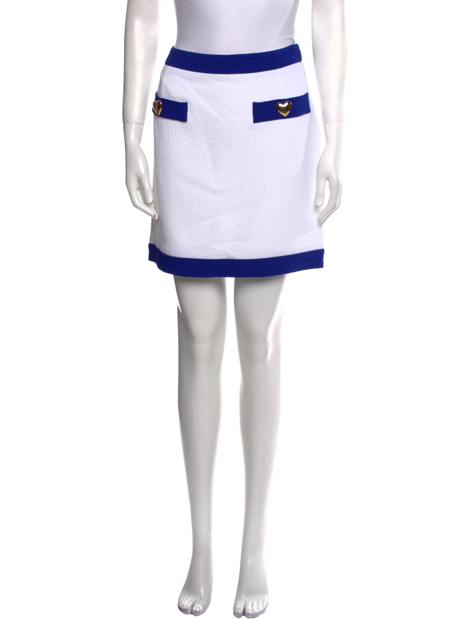 Moschino Couture Colorblock Pattern Mini Skirt