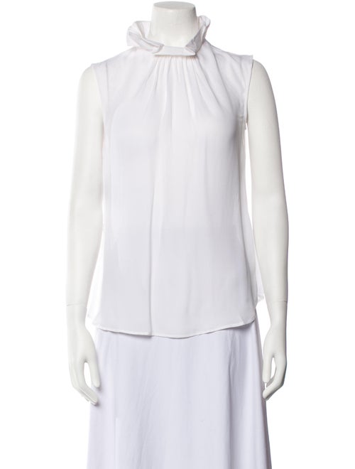 Moschino Couture Silk Mock Neck Blouse