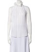 Moschino Couture Silk Mock Neck Blouse