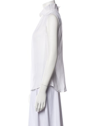 Moschino Couture Silk Mock Neck Blouse