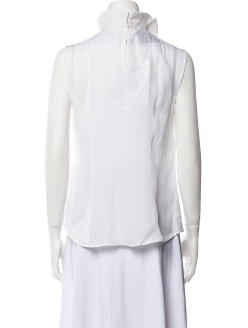 Moschino Couture Silk Mock Neck Blouse