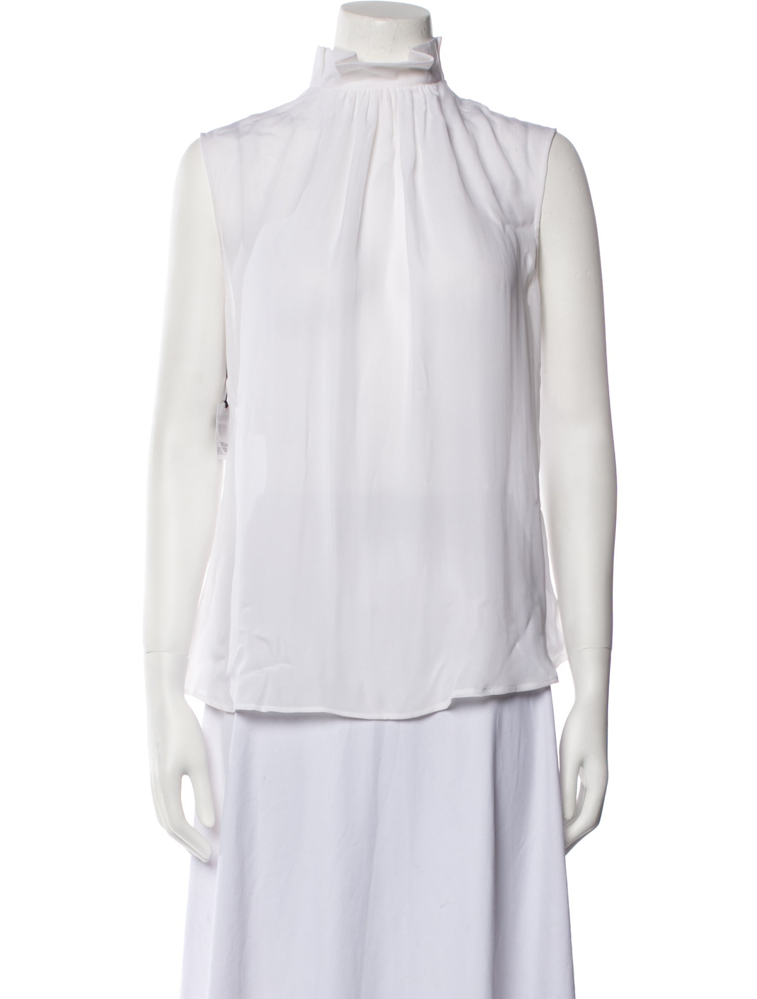 Moschino Couture Silk Mock Neck Blouse