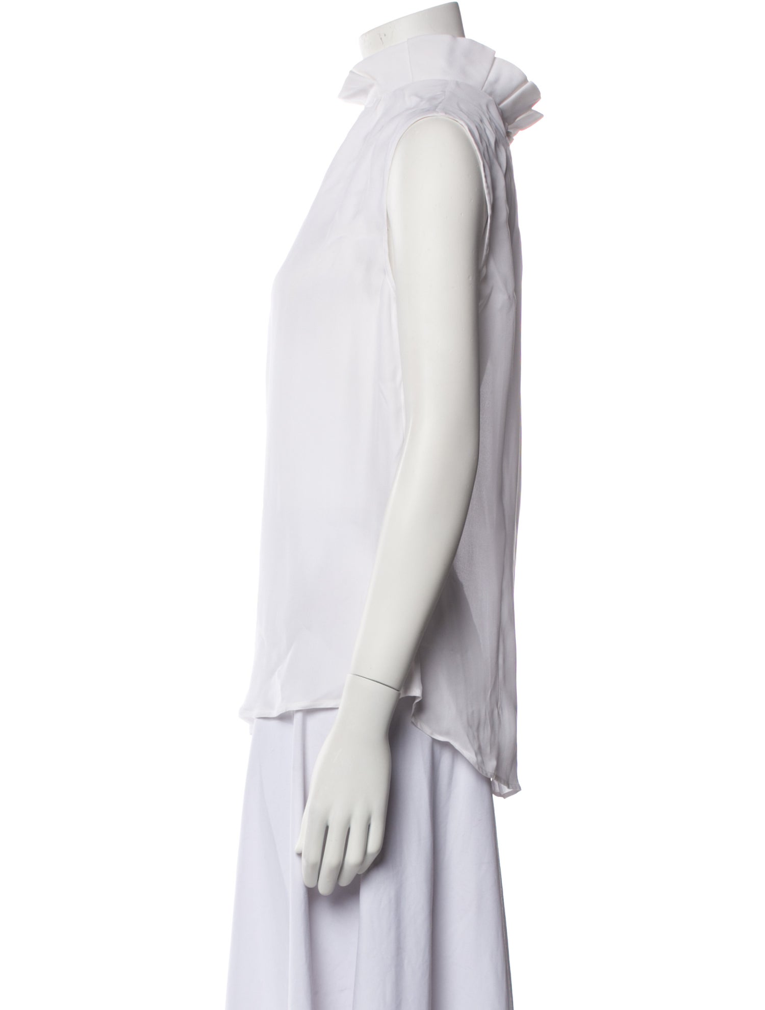 Moschino Couture Silk Mock Neck Blouse