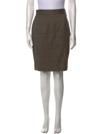 Moschino Couture Plaid Print Knee-Length Skirt