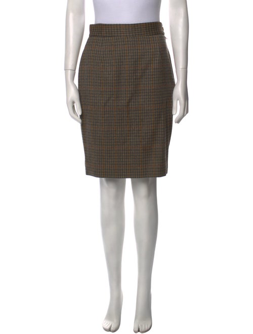 Moschino Couture Plaid Print Knee-Length Skirt