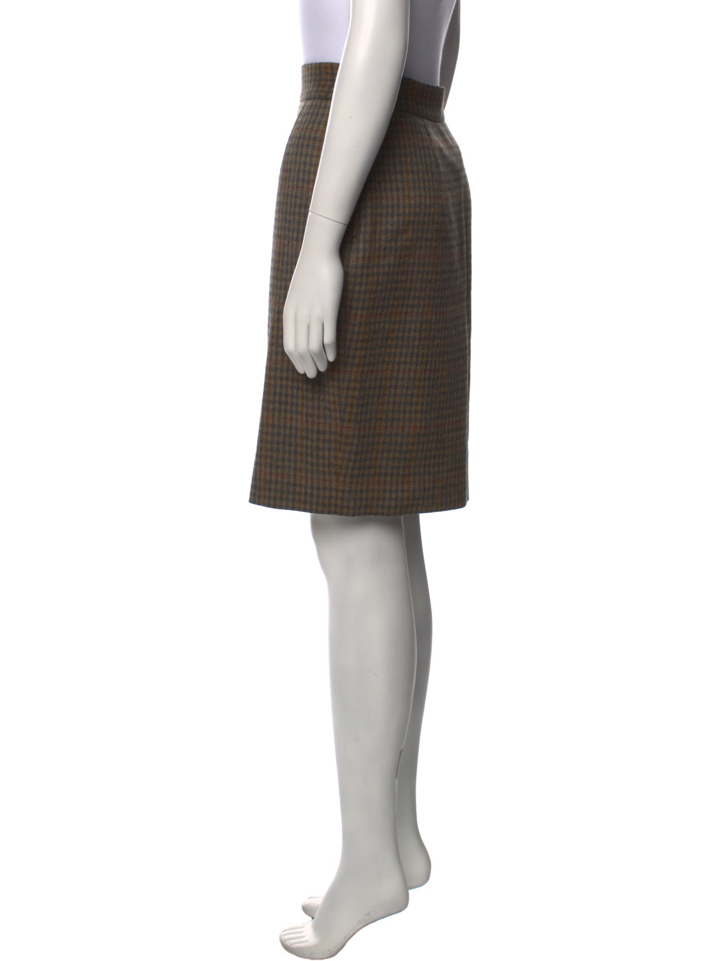 Moschino Couture Plaid Print Knee-Length Skirt
