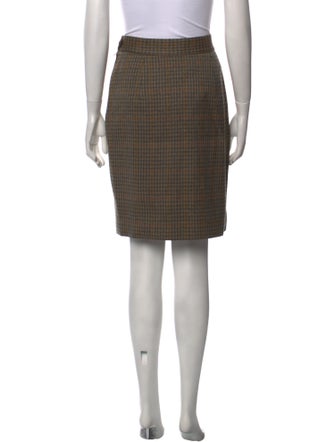 Moschino Couture Plaid Print Knee-Length Skirt