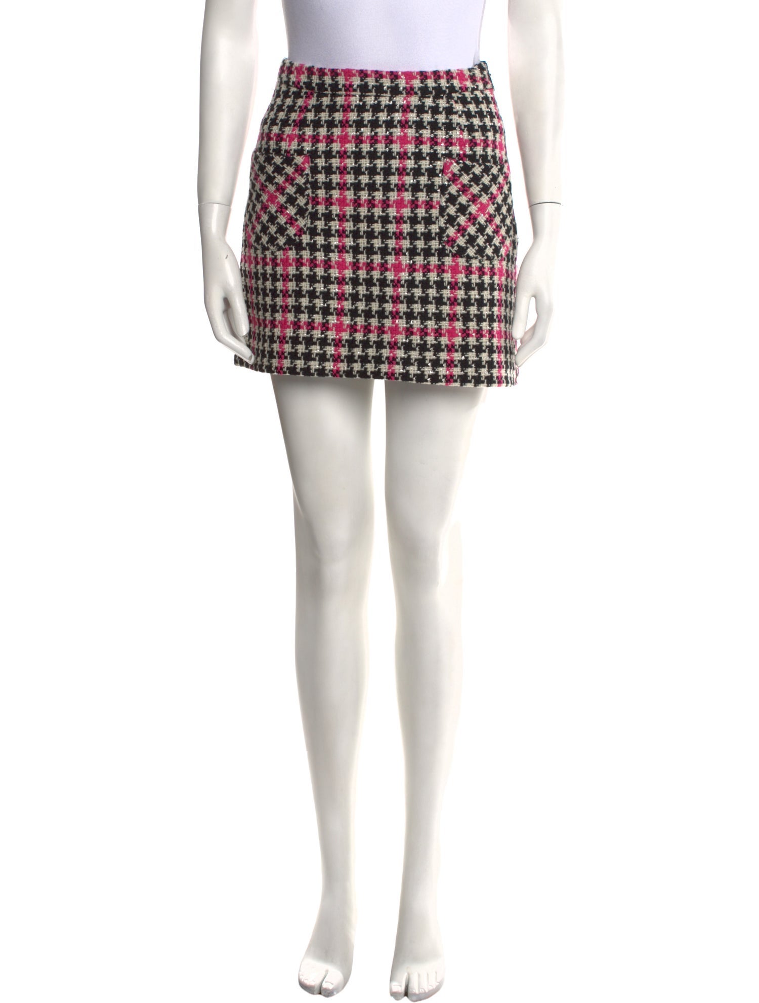 Moschino Couture Houndstooth Print Mini Skirt