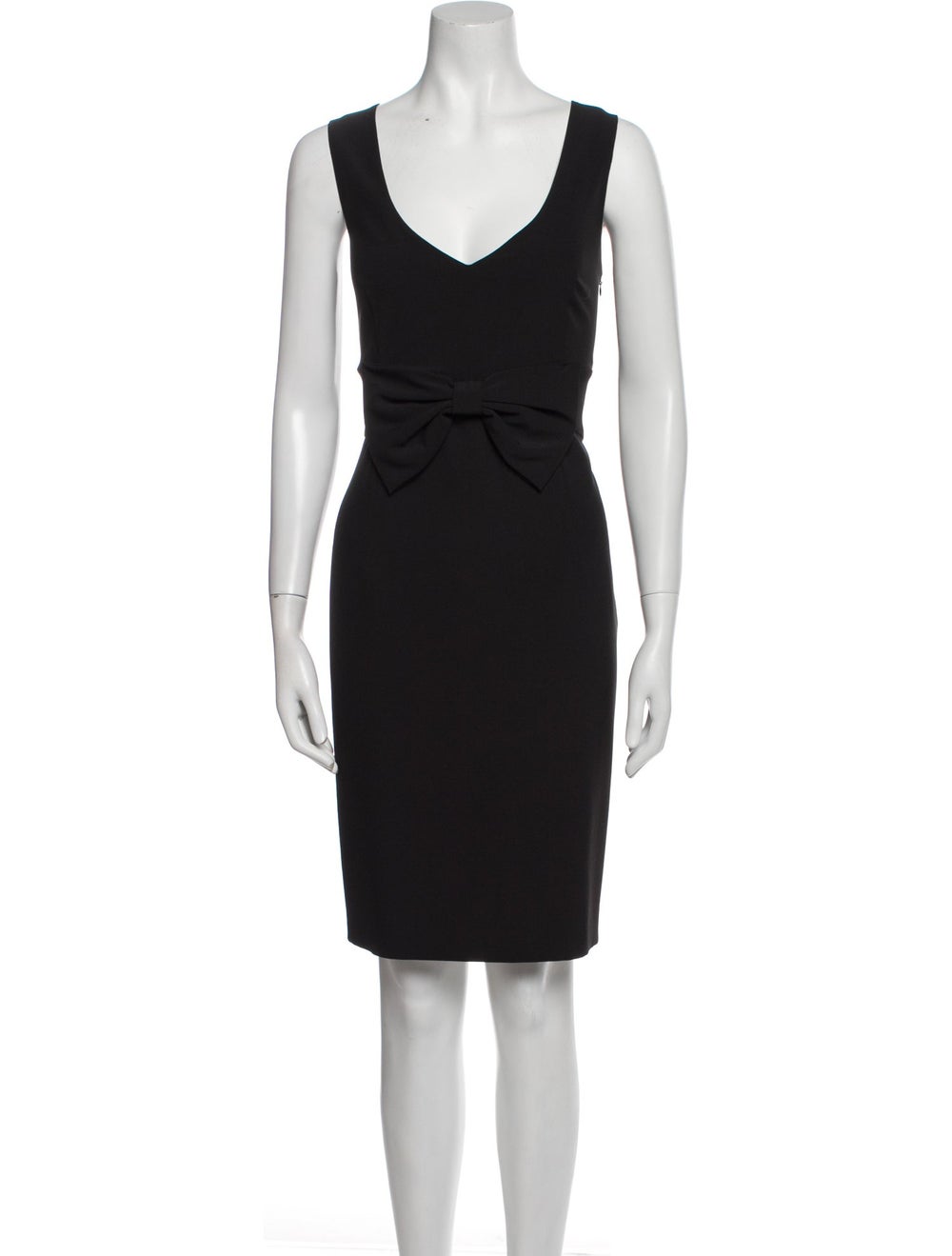 Moschino Couture Sheath Dress Blue Sleeveless with V-Neck