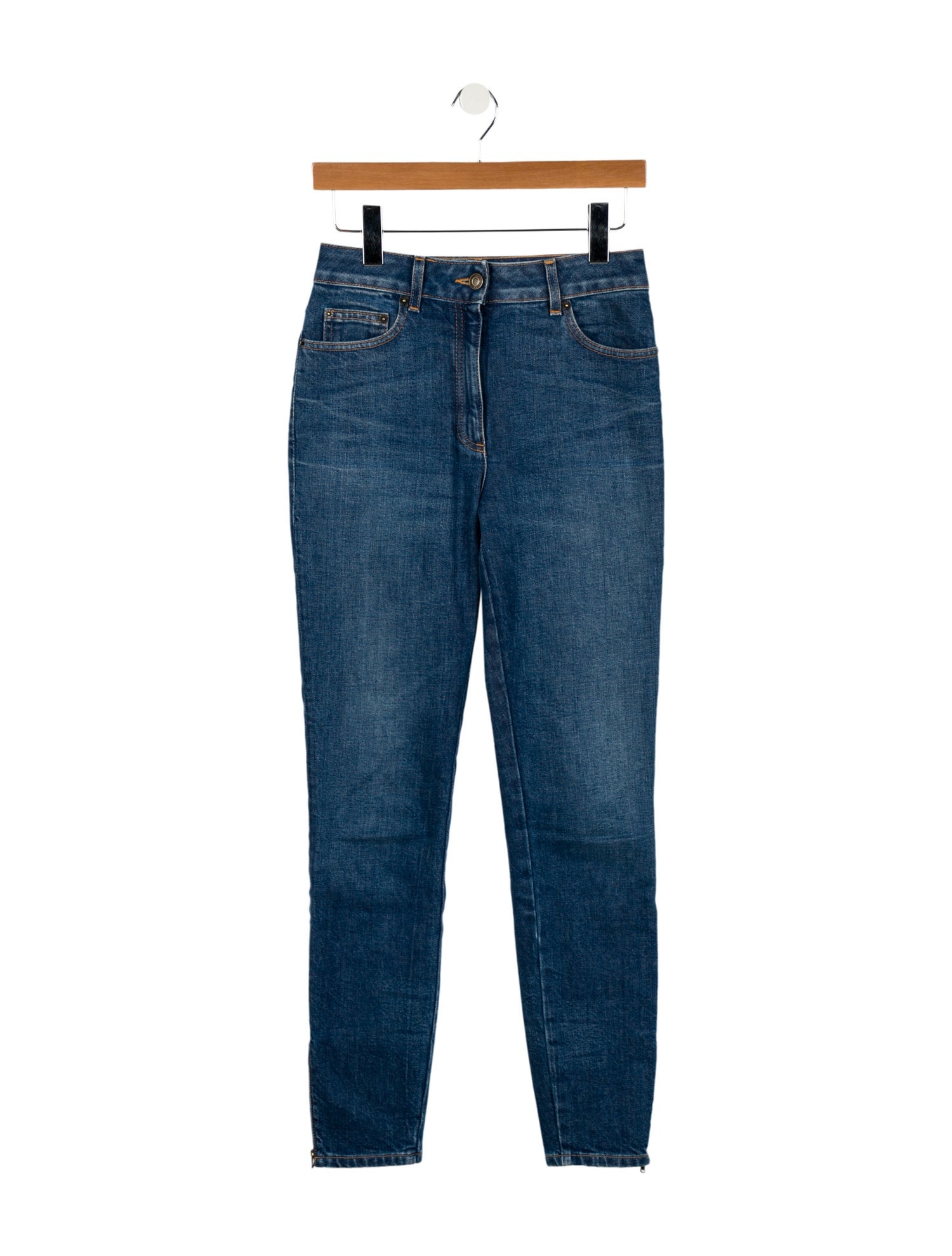 Moschino Couture High-Rise Straight Leg Jeans