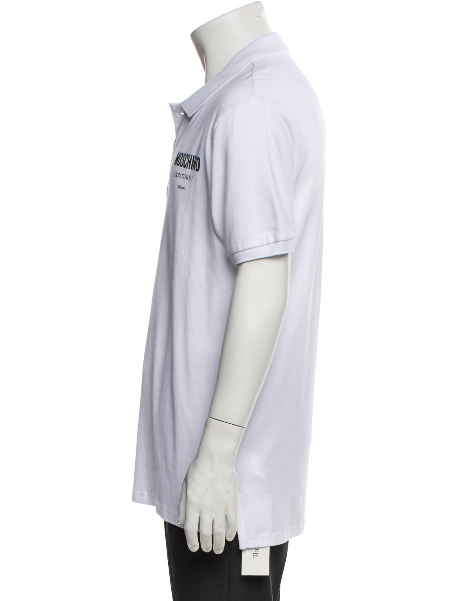 Moschino Couture Graphic Print Collar Polo Shirt w/ Tags