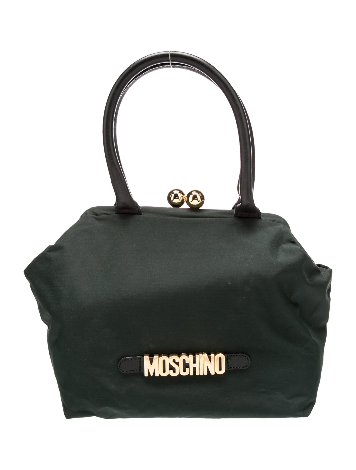 Moschino Couture Nylon Top Handle Bag