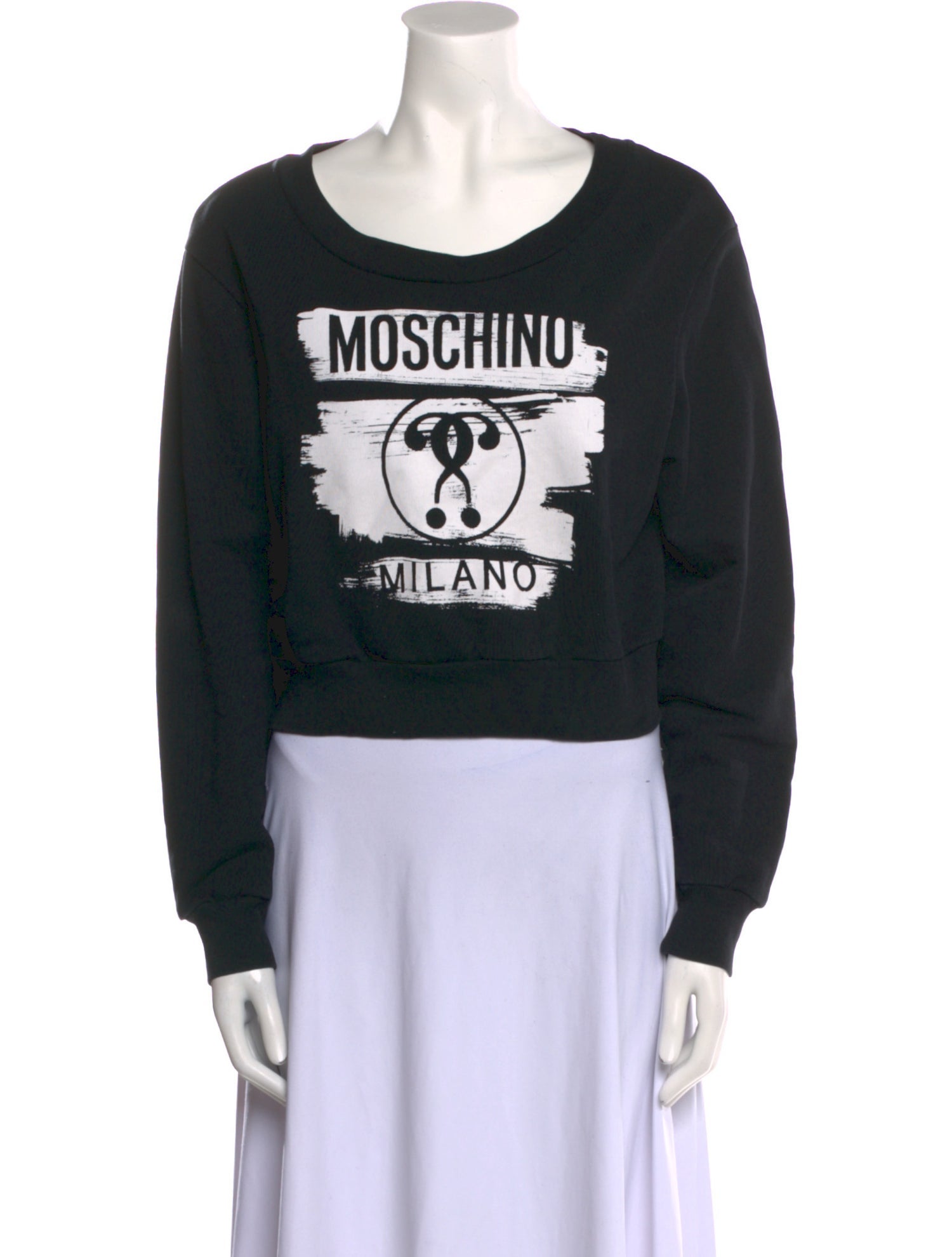 Moschino Couture Graphic Print Scoop Neck Sweatshirt