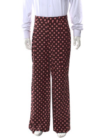 Moschino Couture Pants Polka Dot Print Wide Leg M