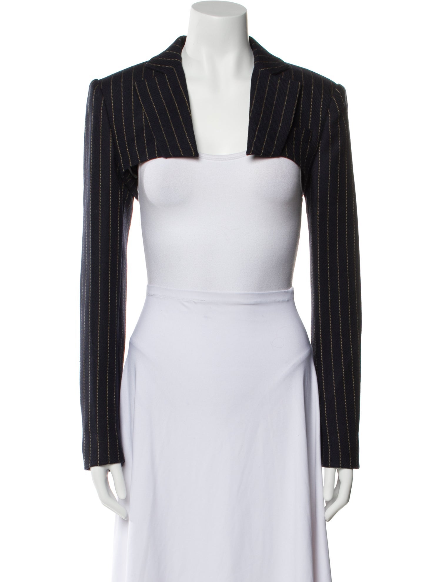 Moschino Couture Virgin Wool Striped Bolero w/ Tags