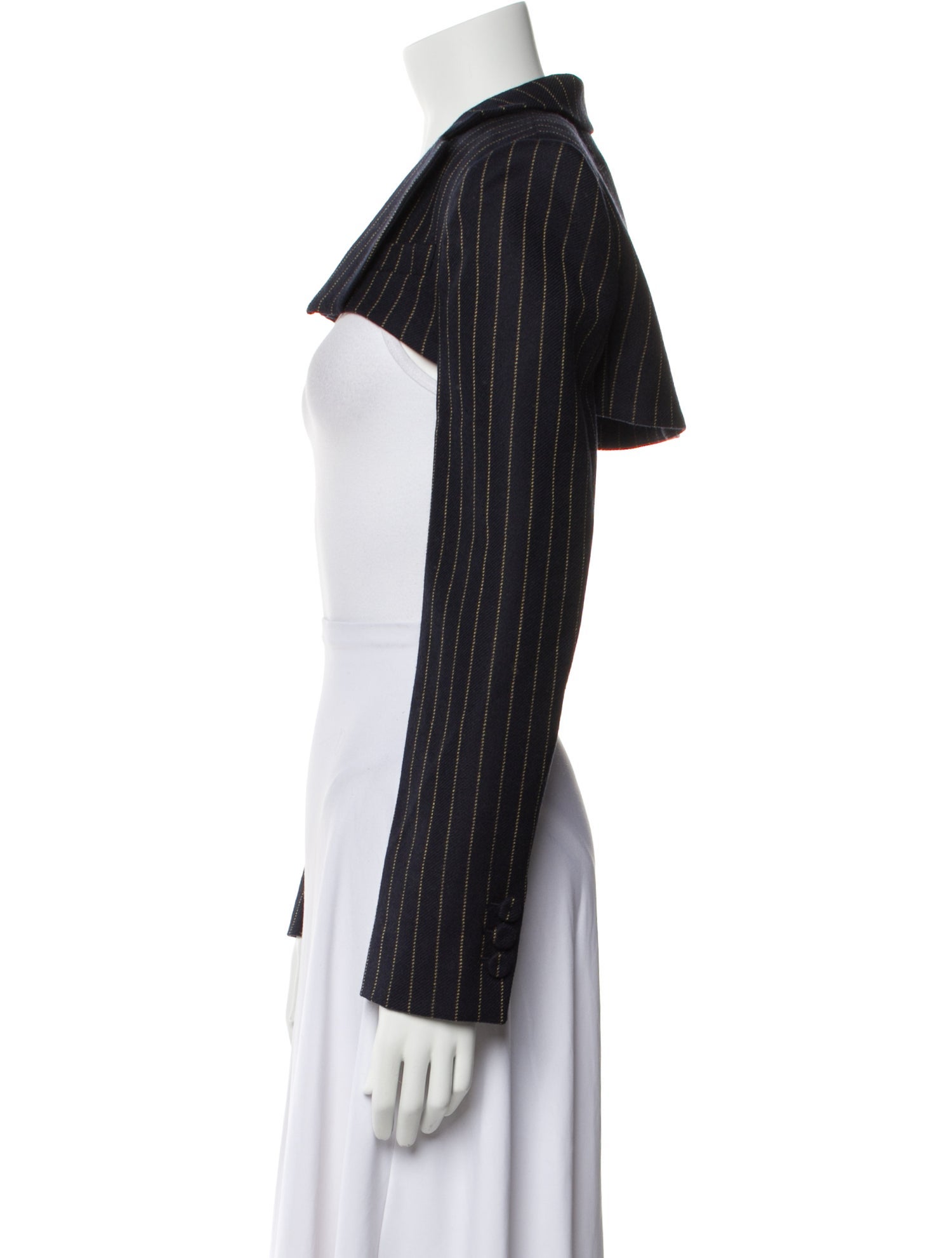 Moschino Couture Virgin Wool Striped Bolero w/ Tags