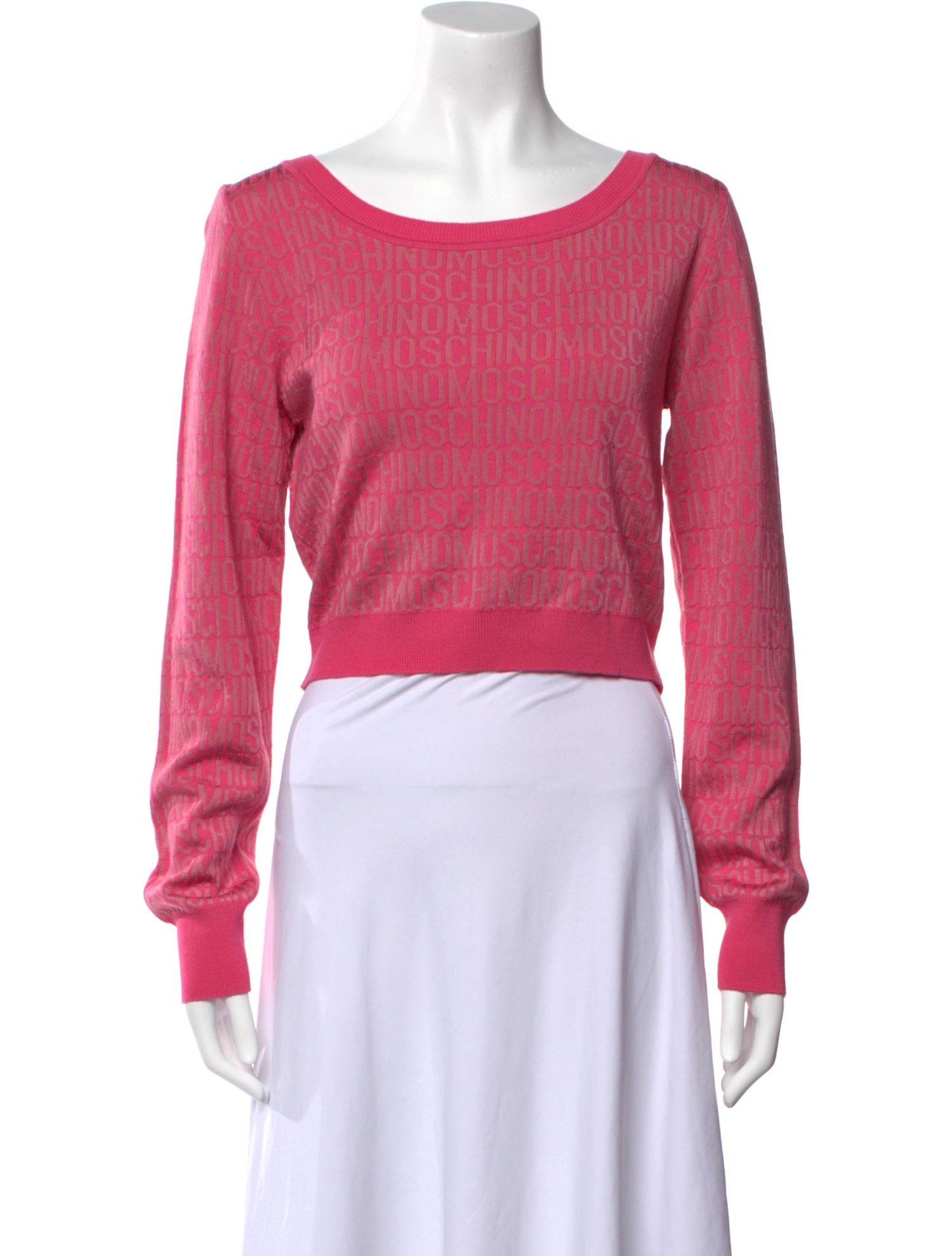 Moschino Couture Virgin Wool Scoop Neck Sweater w/ Tags