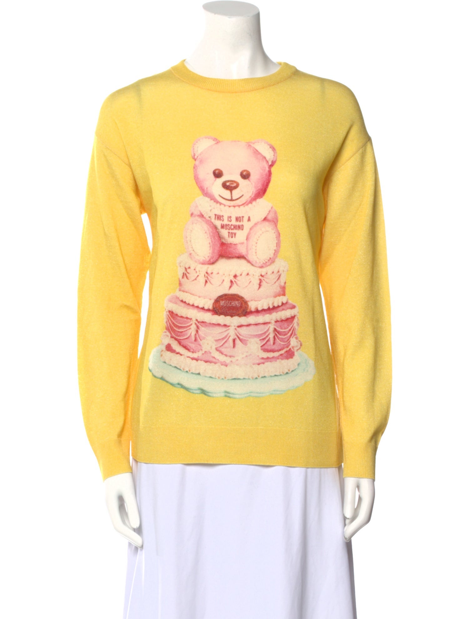 Moschino Couture Virgin Wool Graphic Print Sweatshirt