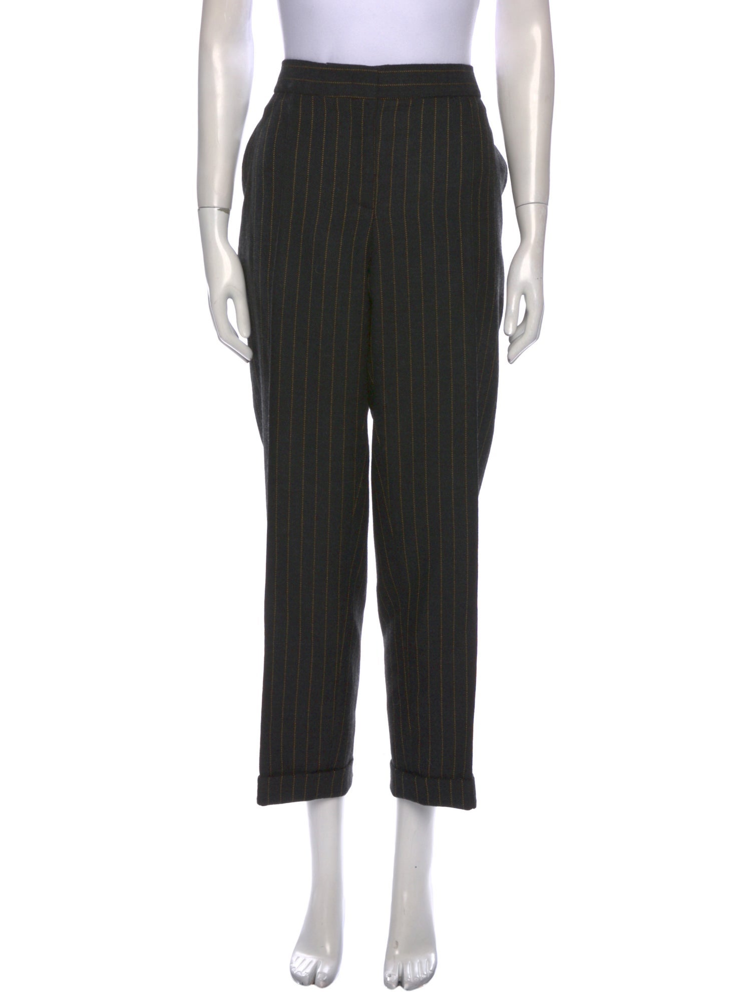Moschino Couture Virgin Wool Straight Leg Pants