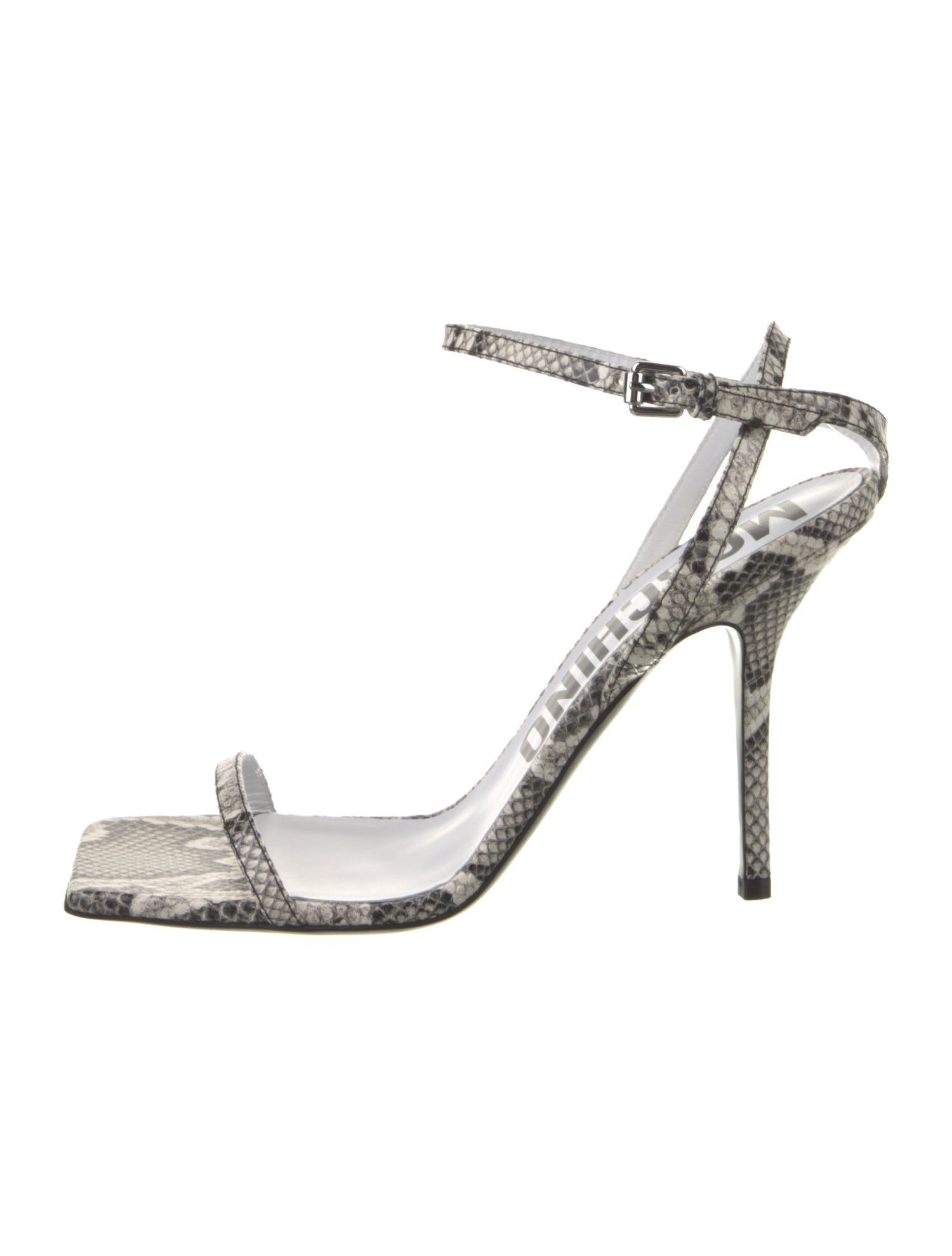 Moschino Couture Leather Printed Sandals w/ Tags