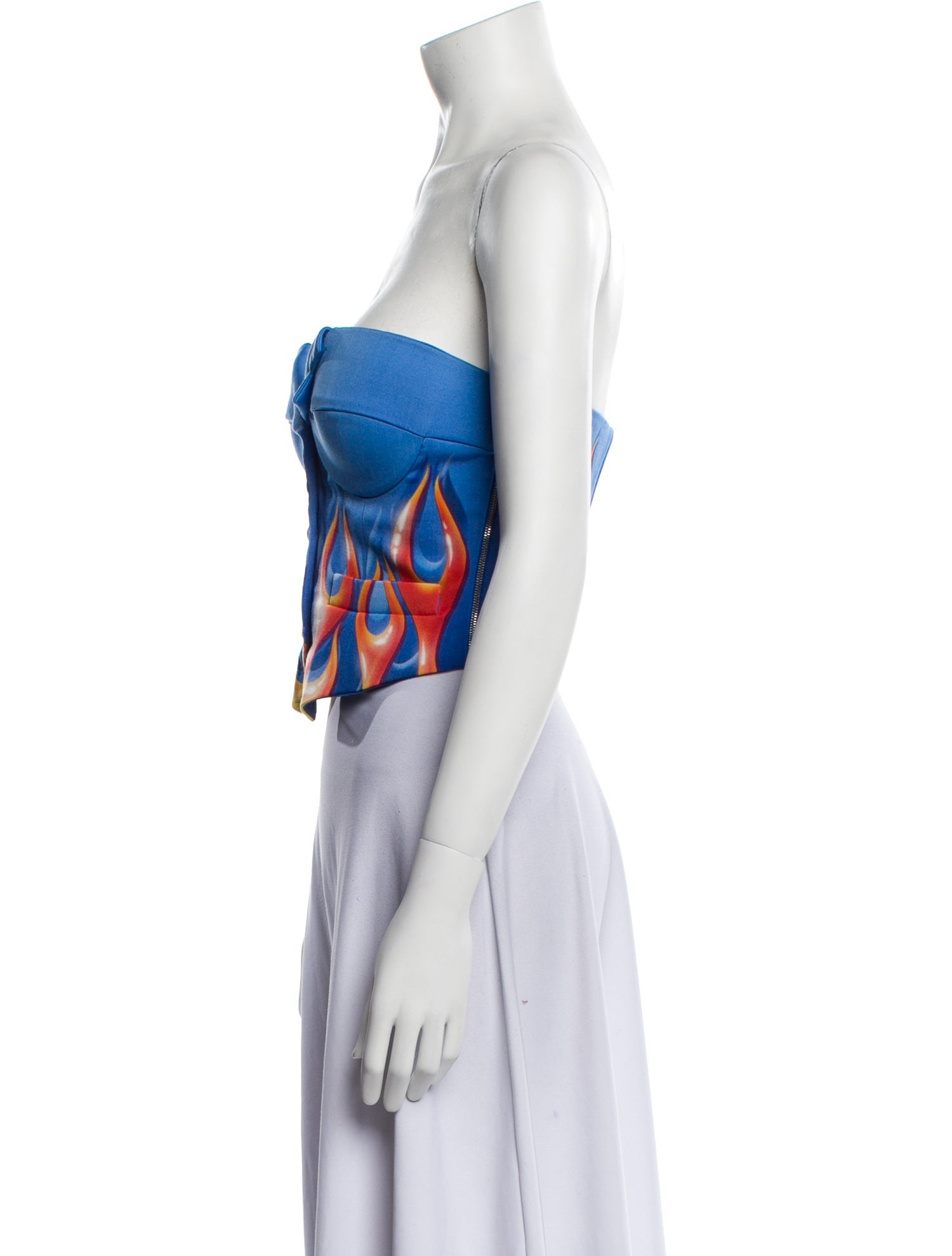 Moschino Couture Wool Printed Crop Top w/ Tags