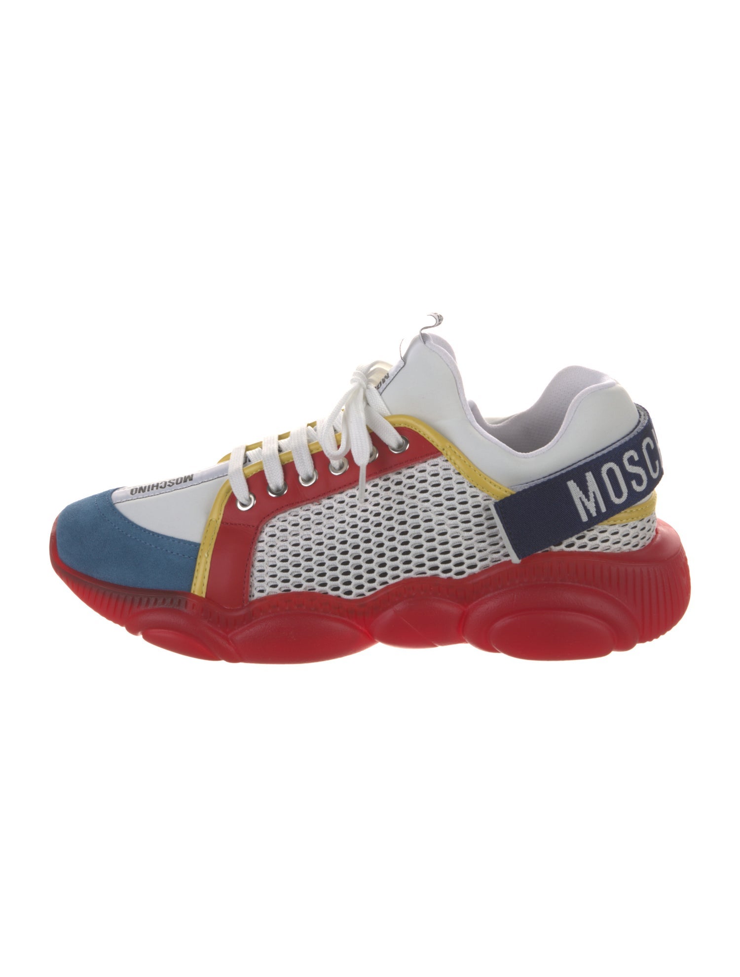 Moschino Couture Mesh Printed Athletic Sneakers