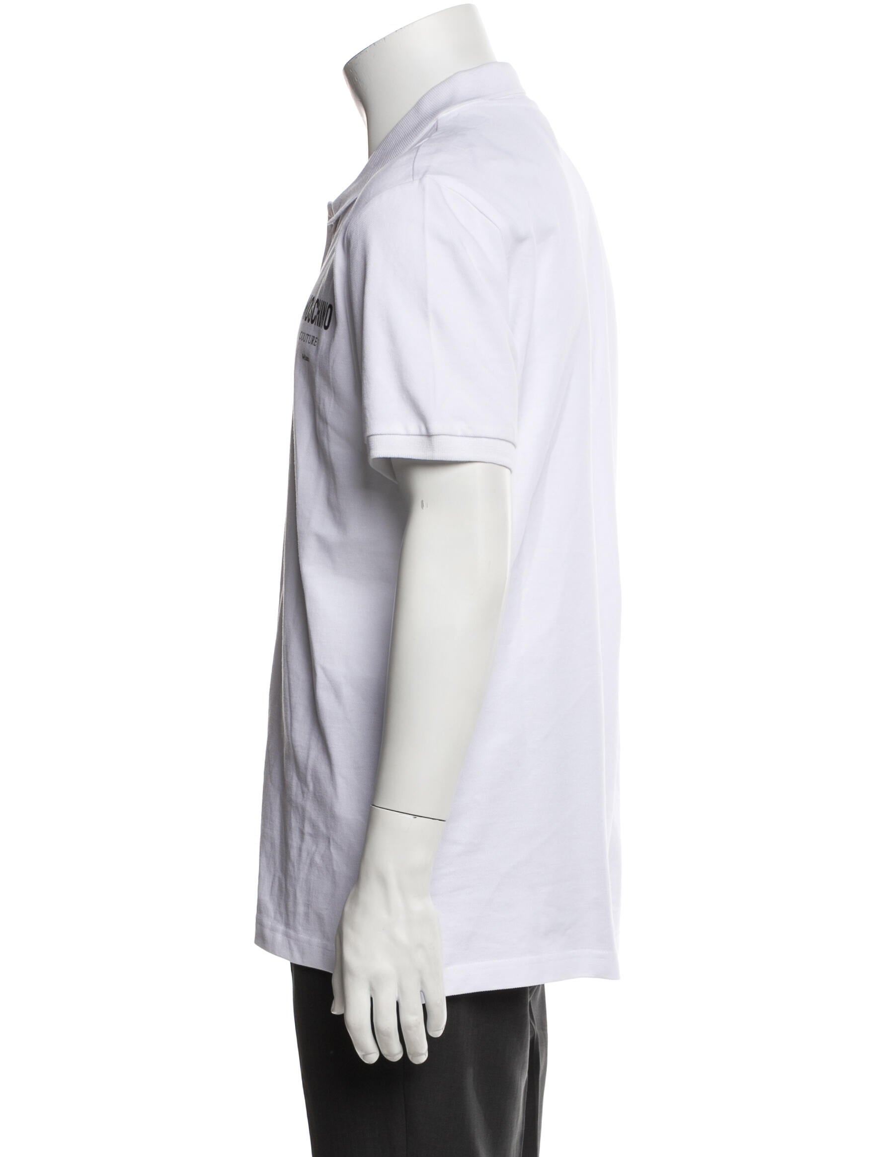 Moschino Couture Graphic Print Collar Polo Shirt w/ Tags