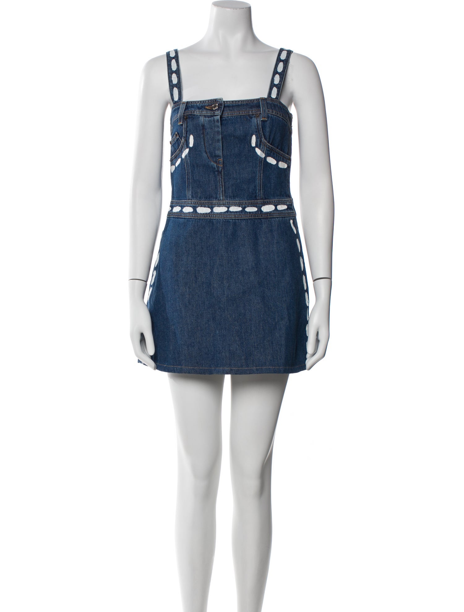 Moschino Couture Square Neckline Mini Dress