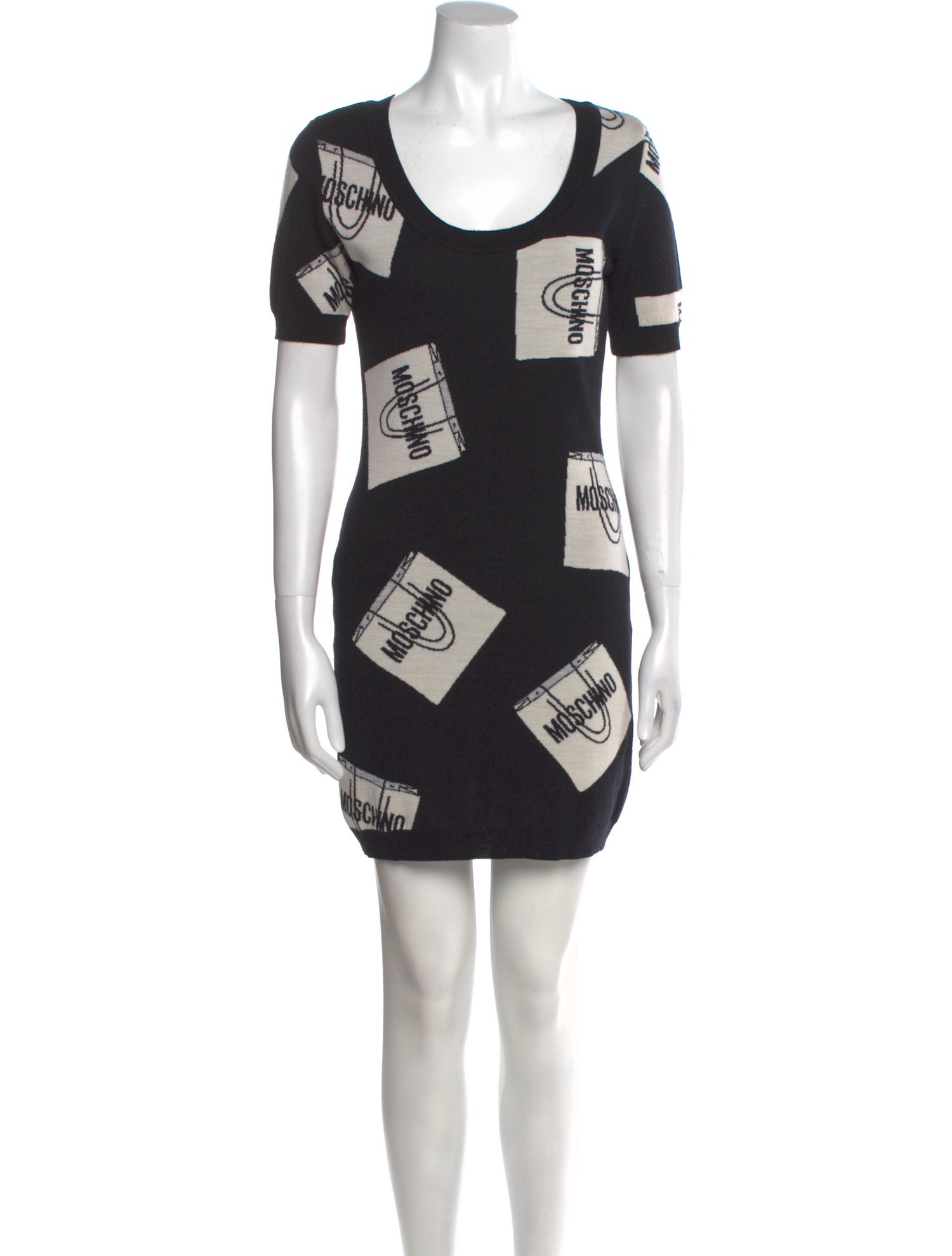 Moschino Couture Virgin Wool Mini Dress