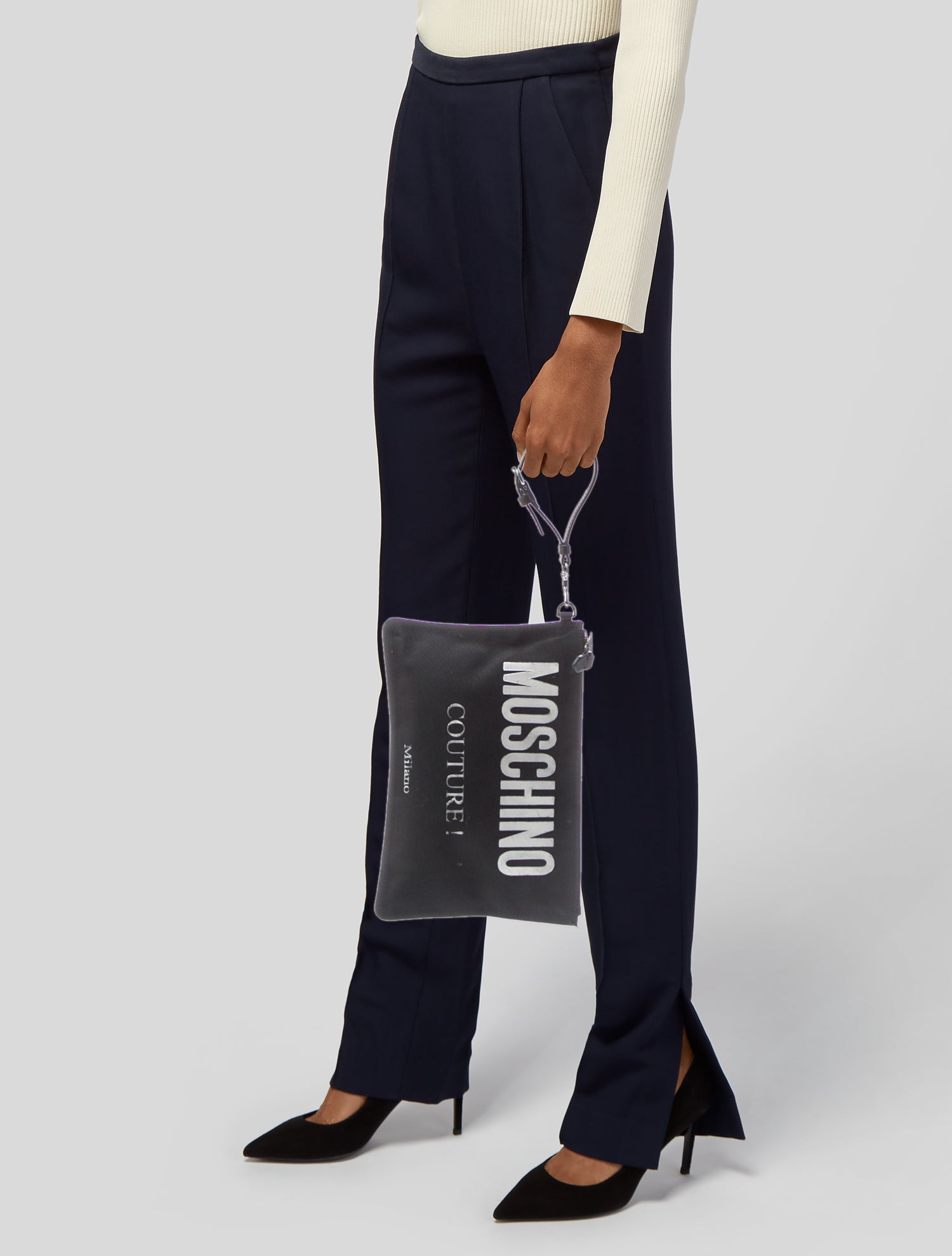 Moschino Couture Canvas Clutch