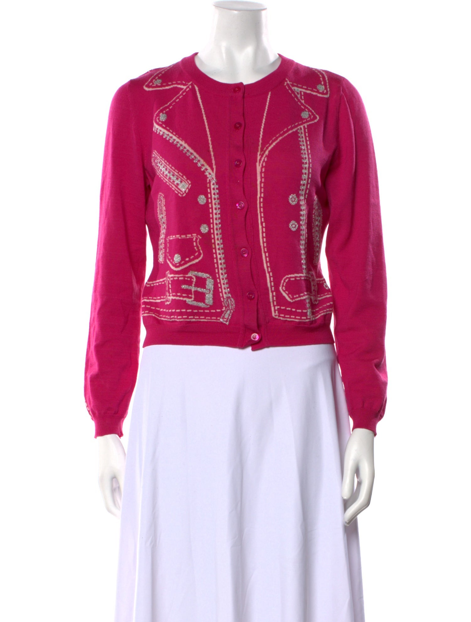 Moschino Couture Virgin Wool Printed Sweater