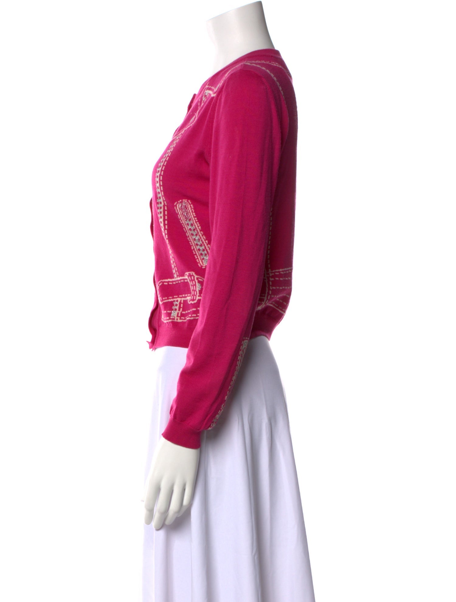 Moschino Couture Virgin Wool Printed Sweater