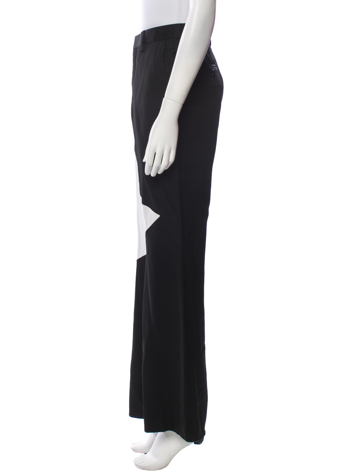 Moschino Couture Virgin Wool Wide Leg Pants