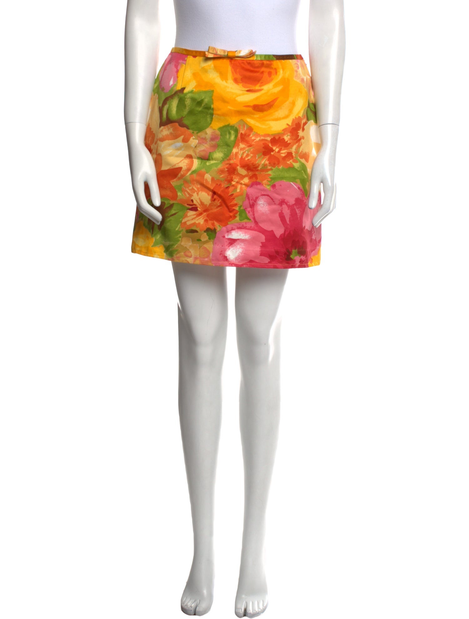 Moschino Couture Floral Print Mini Skirt