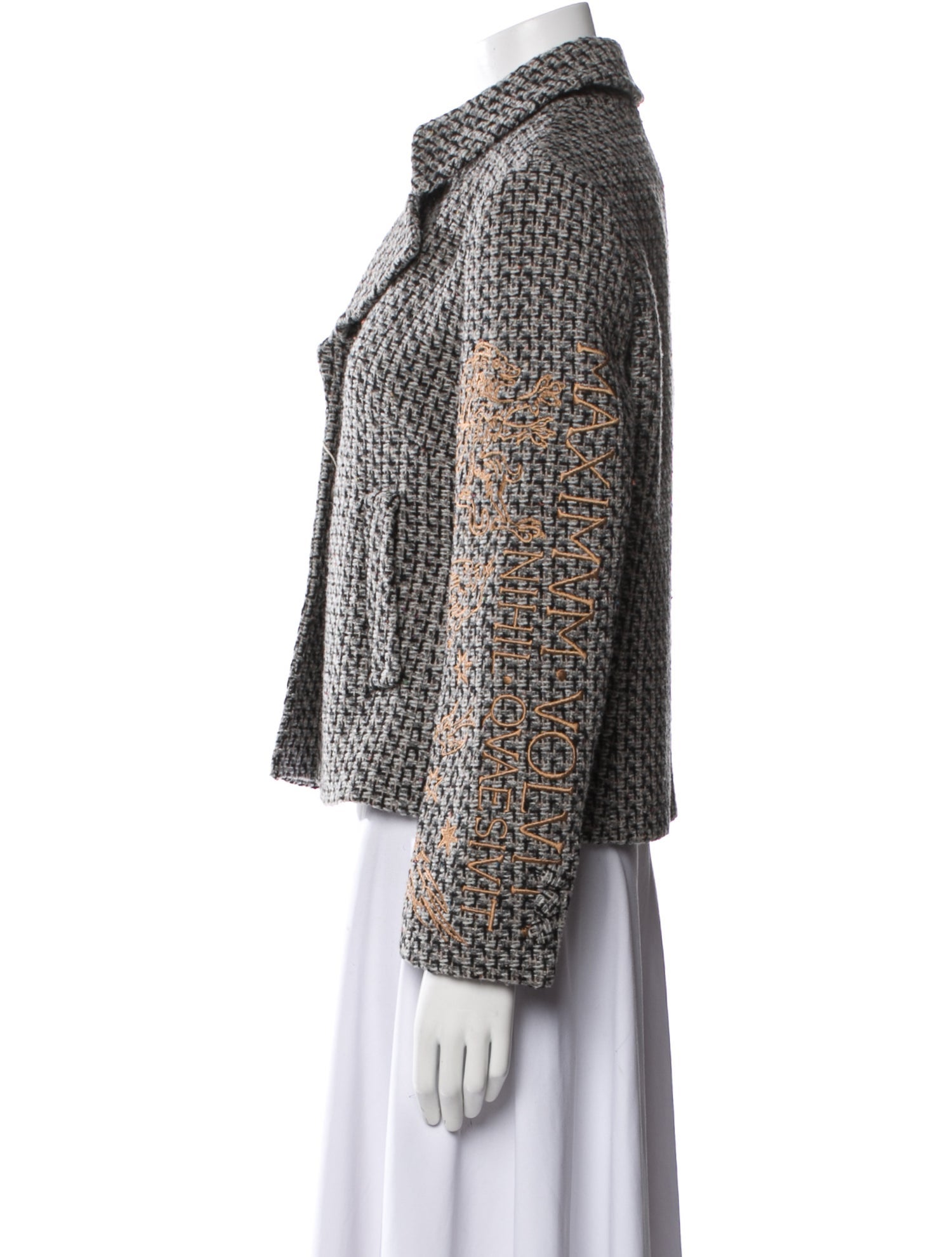 Moschino Couture Wool Tweed Pattern Jacket w/ Tags