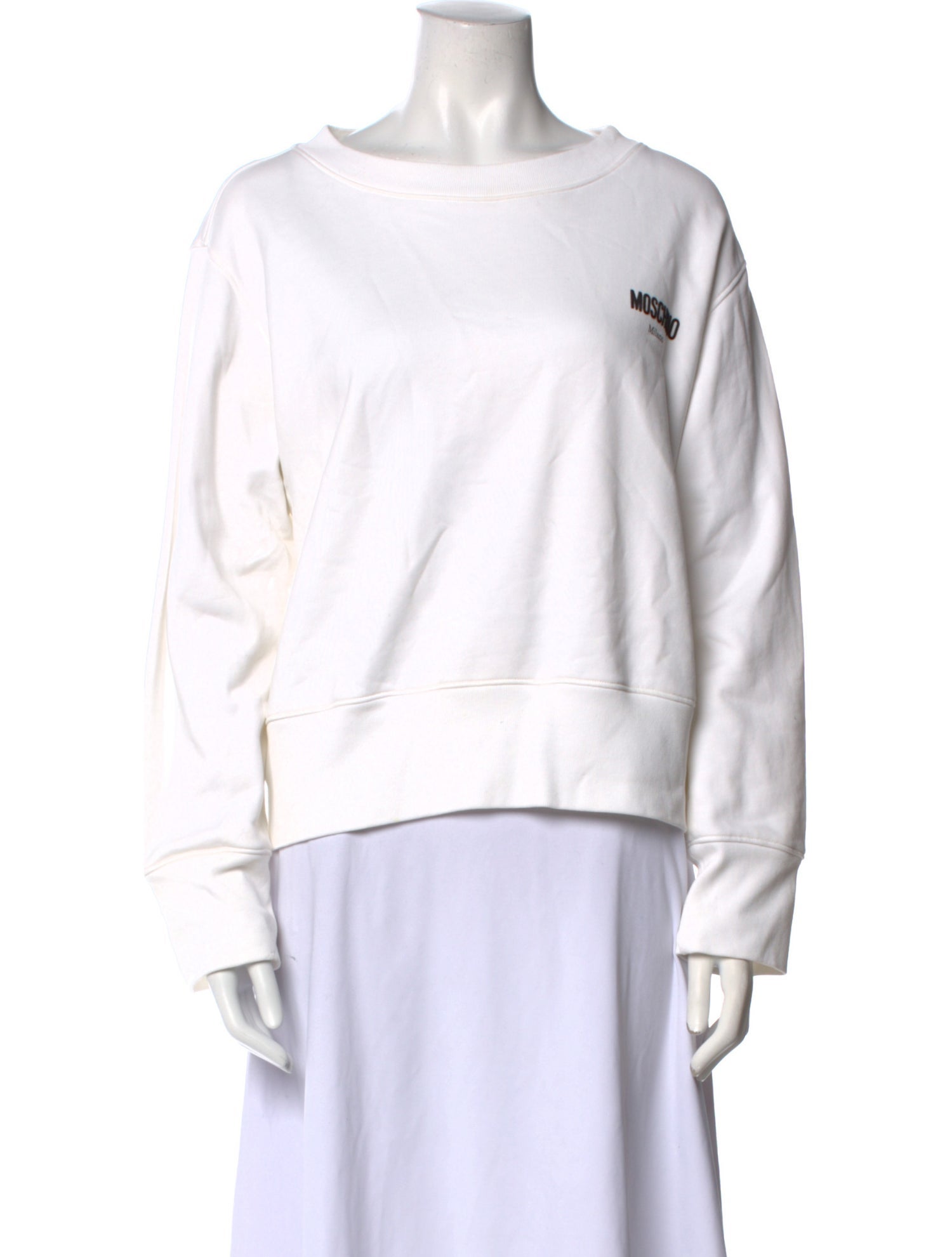 Moschino Couture Bateau Neckline Long Sleeve Sweatshirt